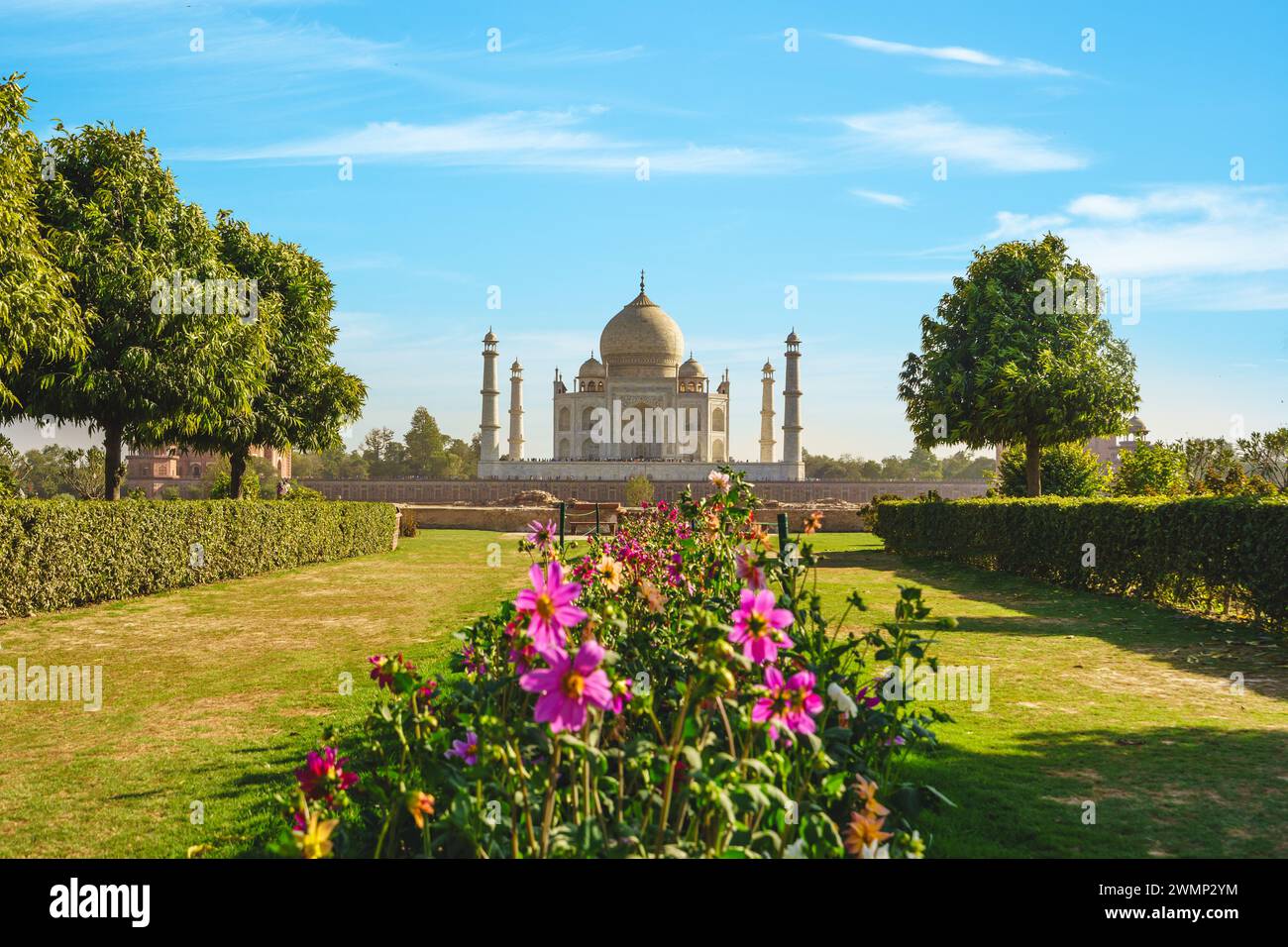 Site du patrimoine mondial de l'unesco Taj Mahal à Agra, Uttar Pradesh, Inde Banque D'Images