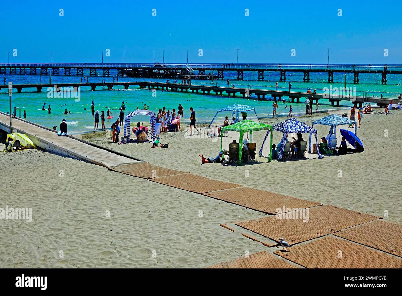 Busselton Australia Beach et Jetty Australie occidentale Banque D'Images