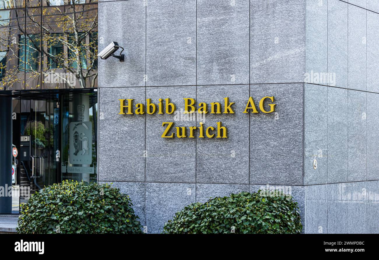 Habib Bank AG Zürich Blick auf das Gebäude der Habib Bank AG Zürich an der Weinbergstrasse in Zürich-Unterstrass, Stadtkreis 6. Zürich, Schweiz, 29.04.2023 *** Habib Bank AG Zurich vue du bâtiment Habib Bank AG Zurich sur la Weinbergstrasse à Zurich Unterstrass, quartier 6 Zurich, Suisse, 29 04 2023 Banque D'Images