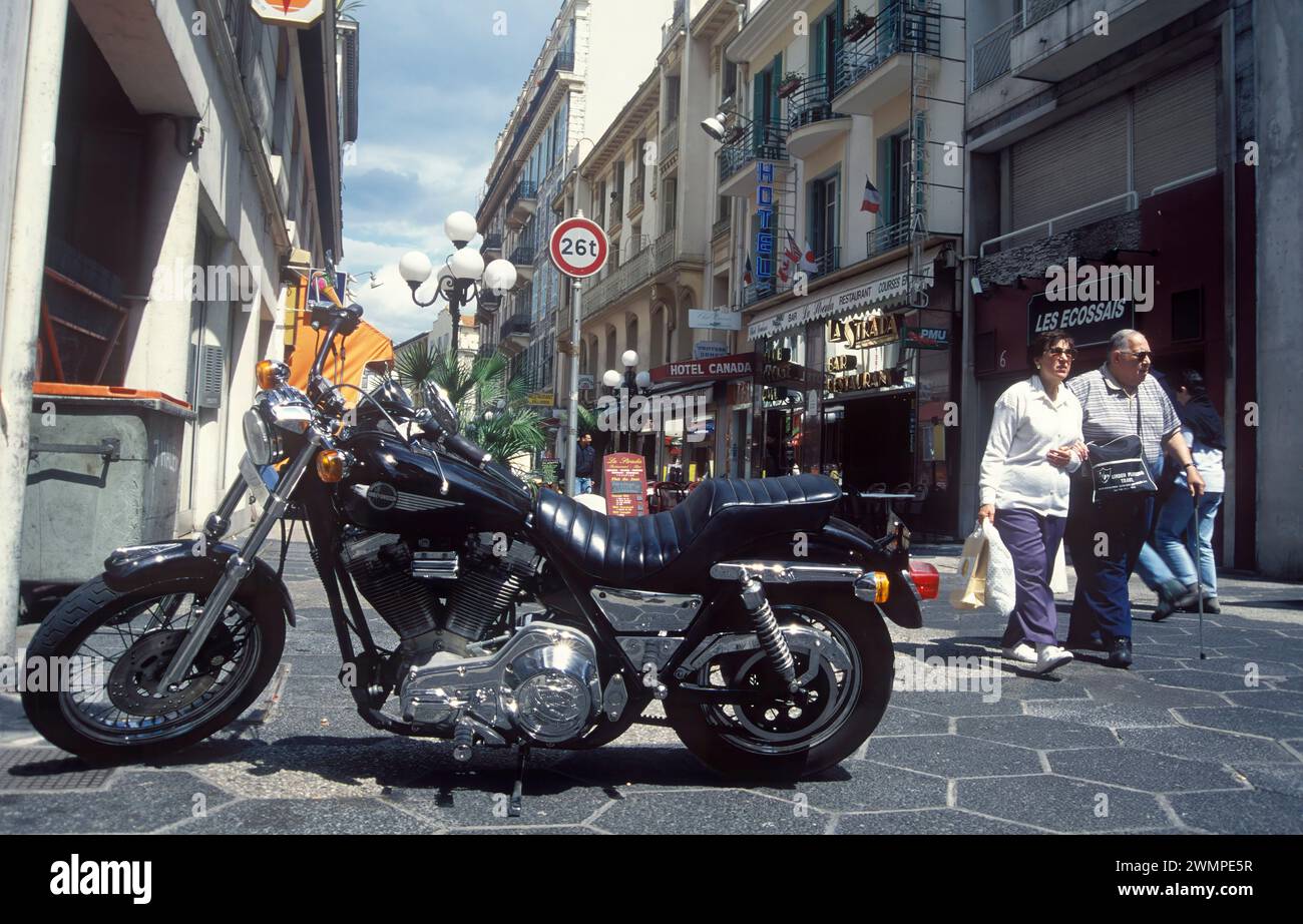 Moto à Nice, France Banque D'Images