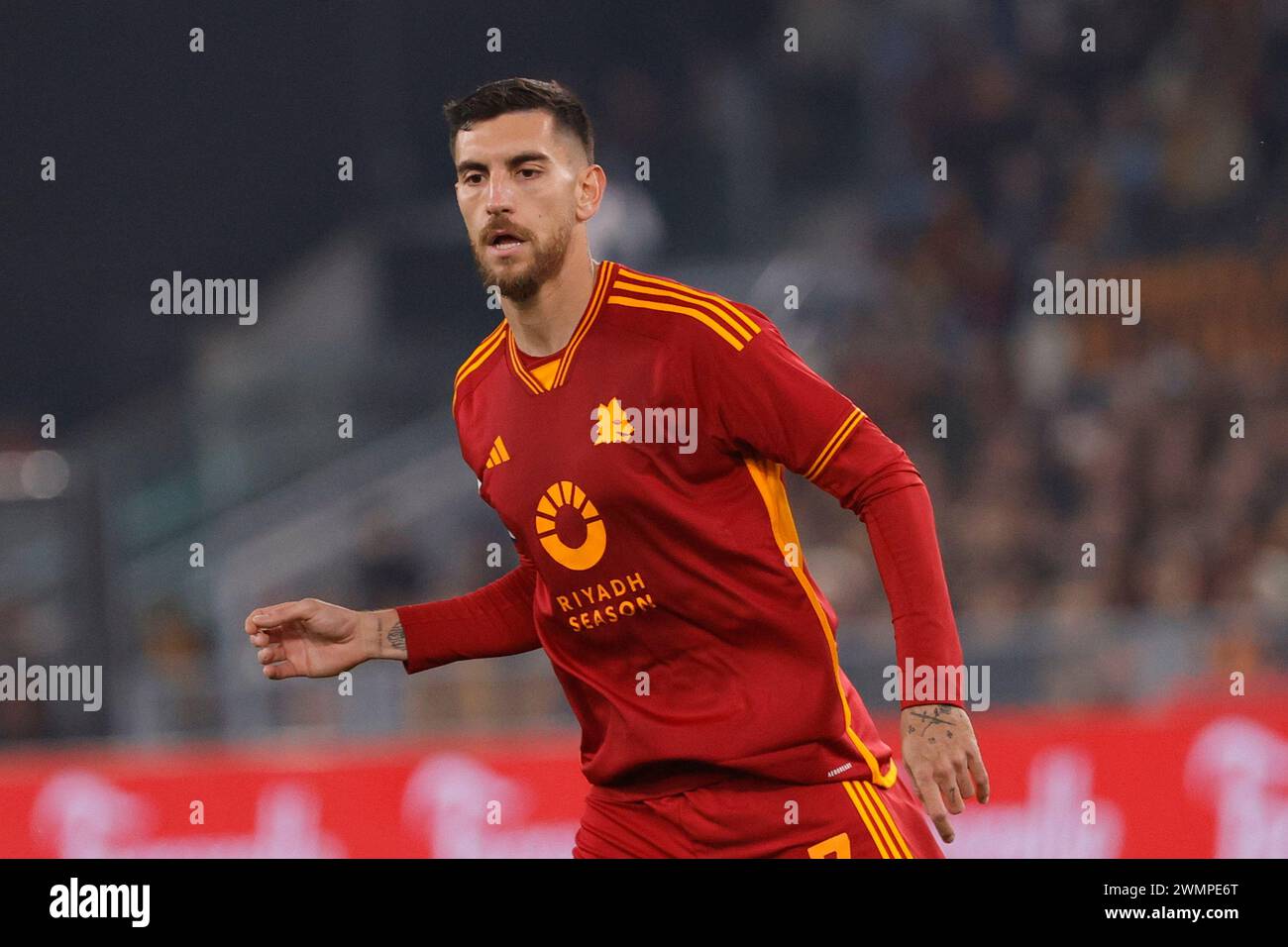 Lorenzo Pellegrini de Roma pendant le match de Serie A AS Roma - Torino FC Stadio Olimpico le 25 février 2024 à Rome , Italie. Banque D'Images