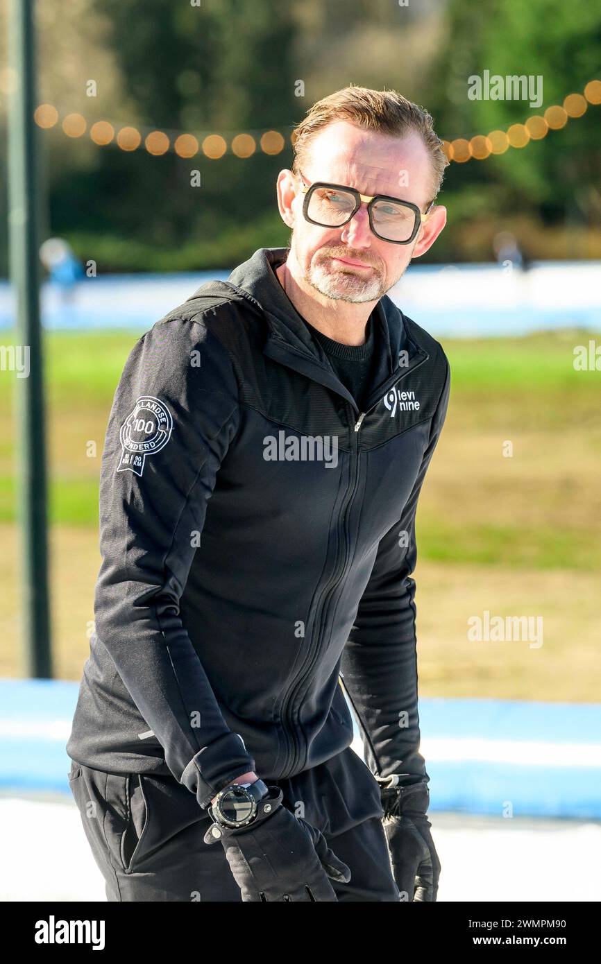 Amsterdam, Niederlande. 27 février 2024. Le Prince Bernhard van Oranje au Jaap Eden IJsbaan à Amsterdam, le 27 février 2024, pour assister au lancement de Lymph&Cos de Hollandse 100, une initiative de Bernhard van Oranje, s’engage à financer la recherche scientifique sur la nature et le traitement du lymphome crédit: Albert Nieboer/Netherlands OUT/point de vue OUT/dpa/Alamy Live News Banque D'Images