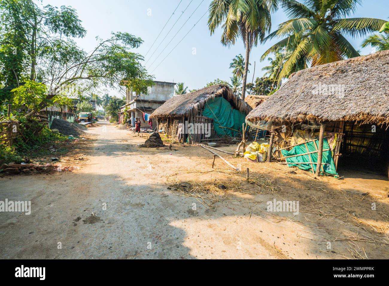 Un village agricole dans le rural Odisha / Orissa en Inde Banque D'Images