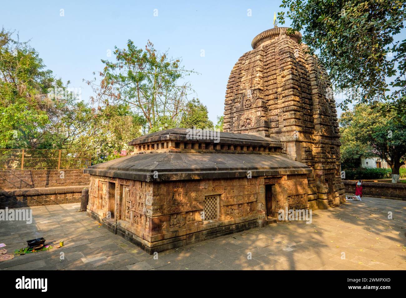 Temples hindous à Bhubaneswar capitale de l'État indien d'Orissa / Odisha Banque D'Images