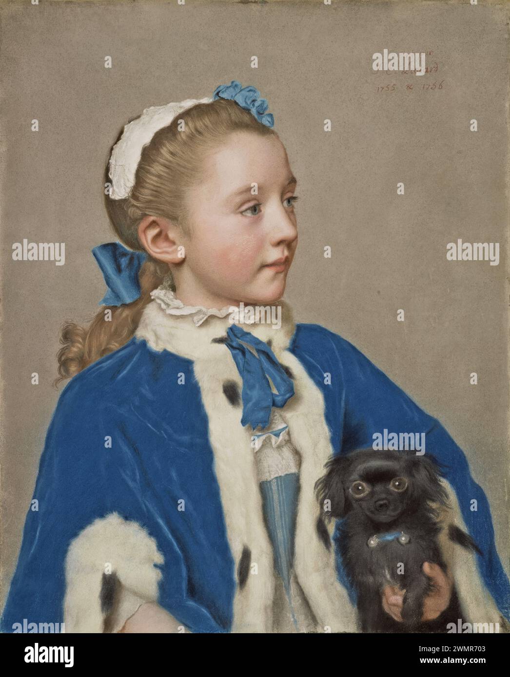 Liotard Jean-Étienne - Los Angeles - J. Paul Getty Museum - Portrait de Maria Frederike van Reede-Athlone à sept ans (1755 56) (pastello su pergamena 54,9 x 44,8 cm) Banque D'Images