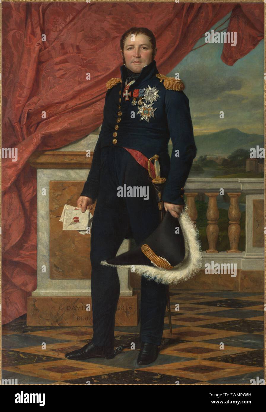 Général Étienne-Maurice Gérard (1773-1852) Jacques Louis David Français 1816 Banque D'Images