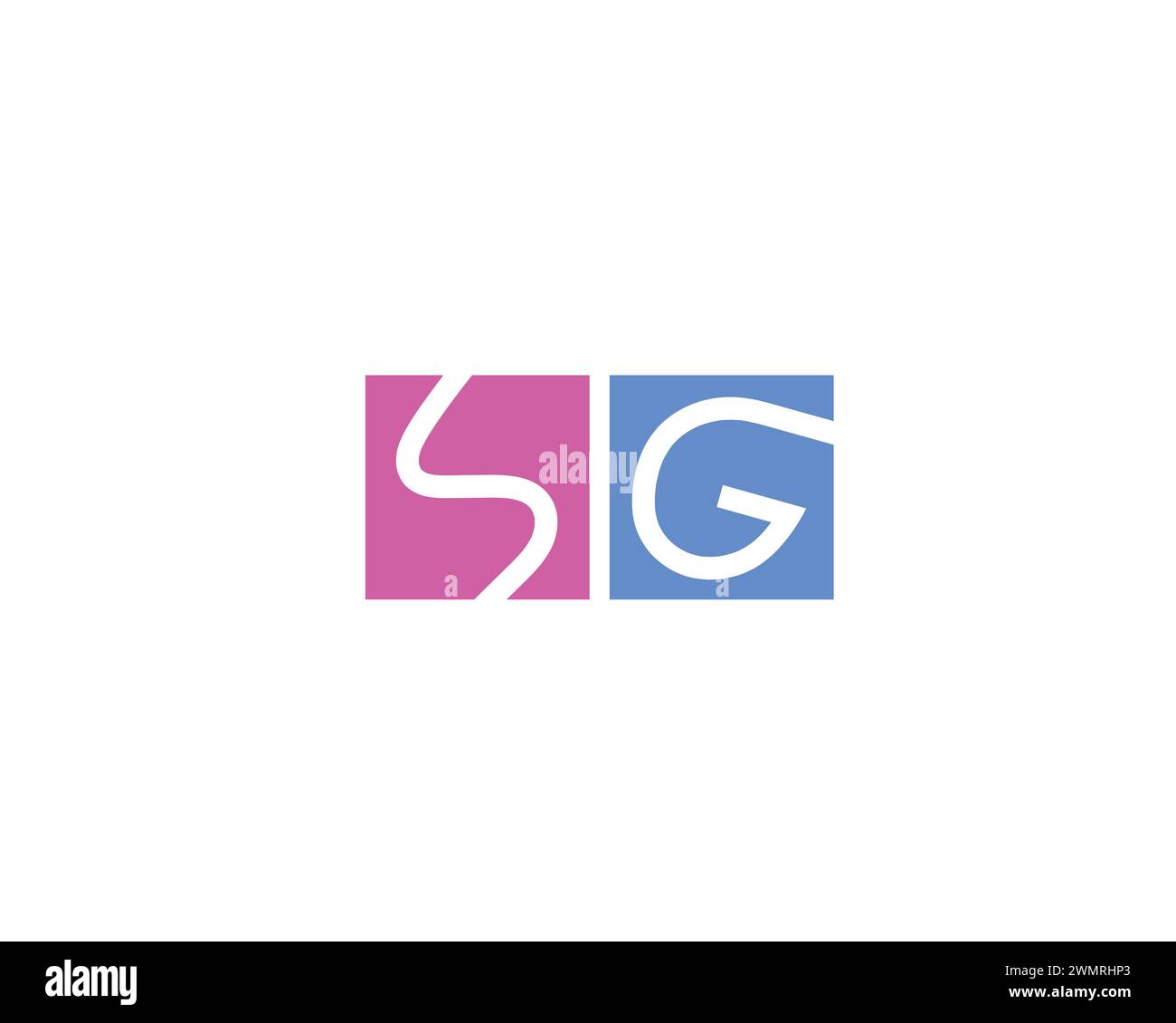 Modèle de vecteur de conception de logo SG de lettre créative Illustration de Vecteur