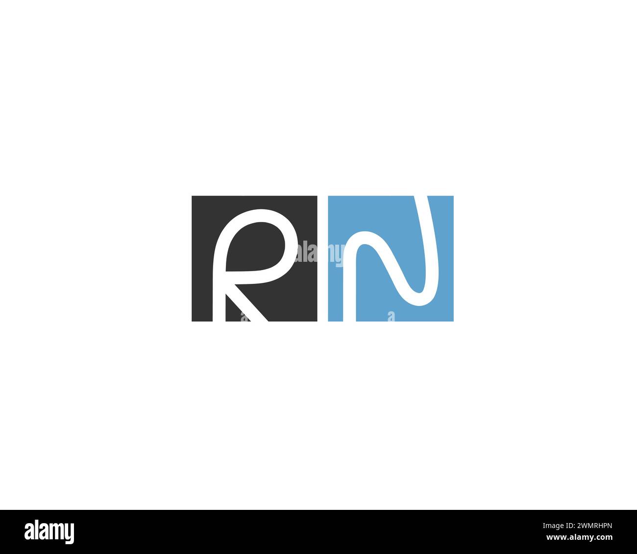 Modèle de vecteur de conception de logo Creative Letter RN Illustration de Vecteur