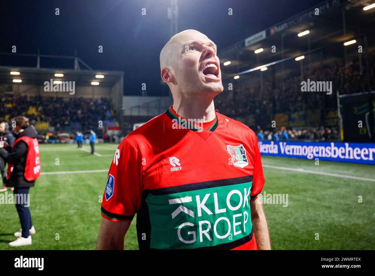 LEEUWARDEN, 27-02-2024, Cambuur Stadium, football, néerlandais KNVB Beker, saison 2023/2024, pendant le match Cambuur - NEC (CUP), joueur NEC Bram Nuytinck crédit : Pro Shots/Alamy Live News Banque D'Images