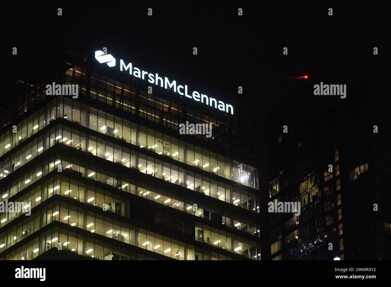 Toronto, ON, Canada - 30 août 2023 : vue au logo de la société MarshMCLennan Banque D'Images