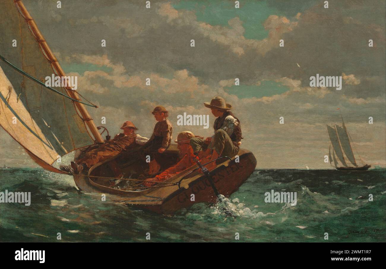 Homer Winslow - Breezing Up (Un vent équitable) Banque D'Images
