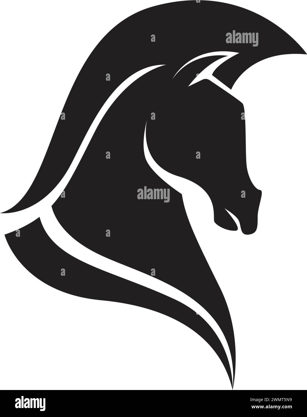 Logo cheval icône vecteur modèle illustration design Illustration de Vecteur