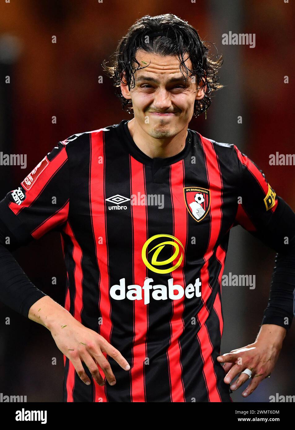 Bournemouth, Royaume-Uni. 27 février 2024. Enes Unal de l'AFC Bournemouth pendant le match de 5e tour de l'AFC Bournemouth contre Leicester City FC Emirates FA Cup au Vitality Stadium, Bournemouth, Angleterre, Royaume-Uni le 27 février 2024 crédit : Every second Media/Alamy Live News Banque D'Images