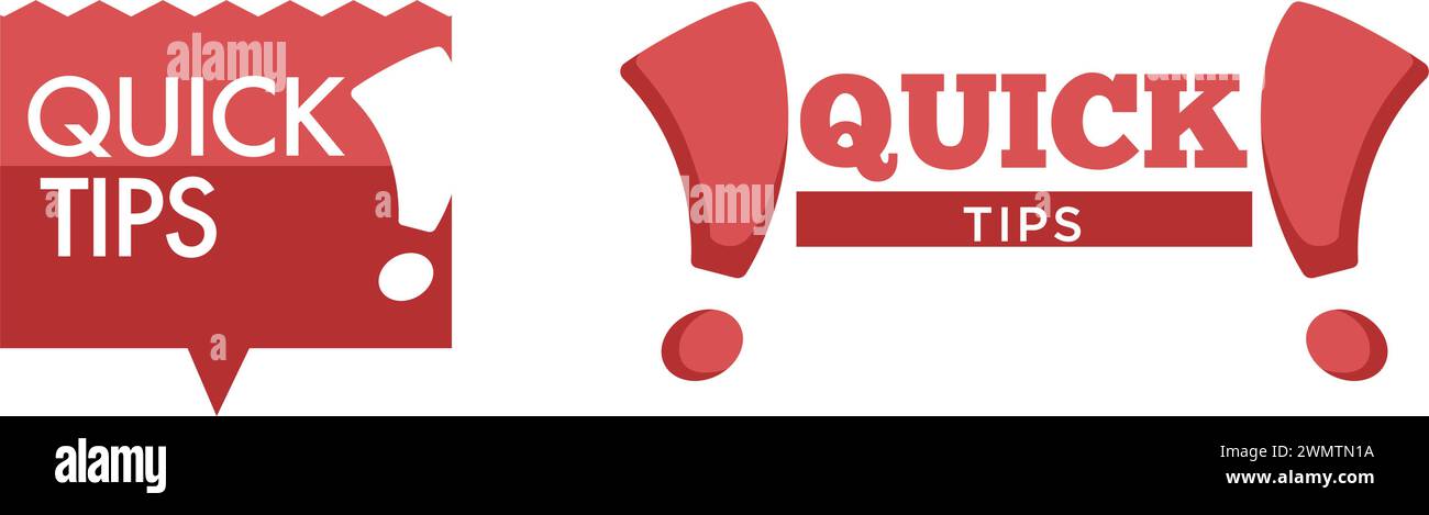 Conseils rapides concept logotype ou bannière, top conseil Illustration de Vecteur