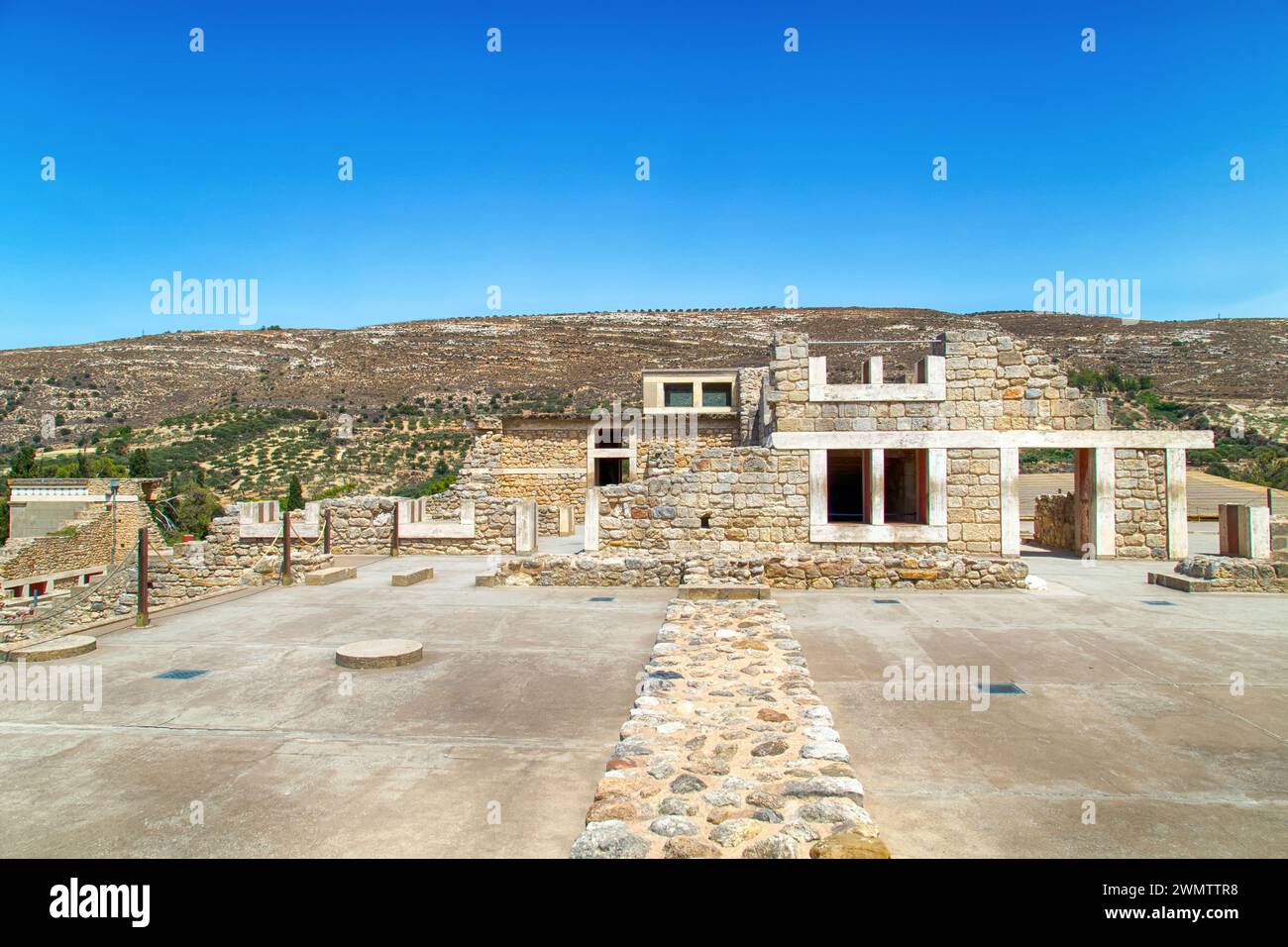 Le site archéologique de Knossus sur l’île de Crète (Grèce) Banque D'Images