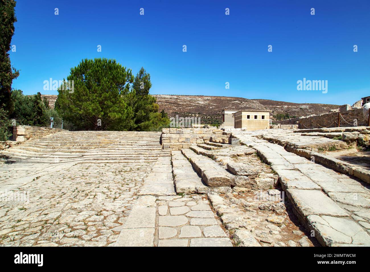 Le site archéologique de Knossus sur l’île de Crète (Grèce) Banque D'Images