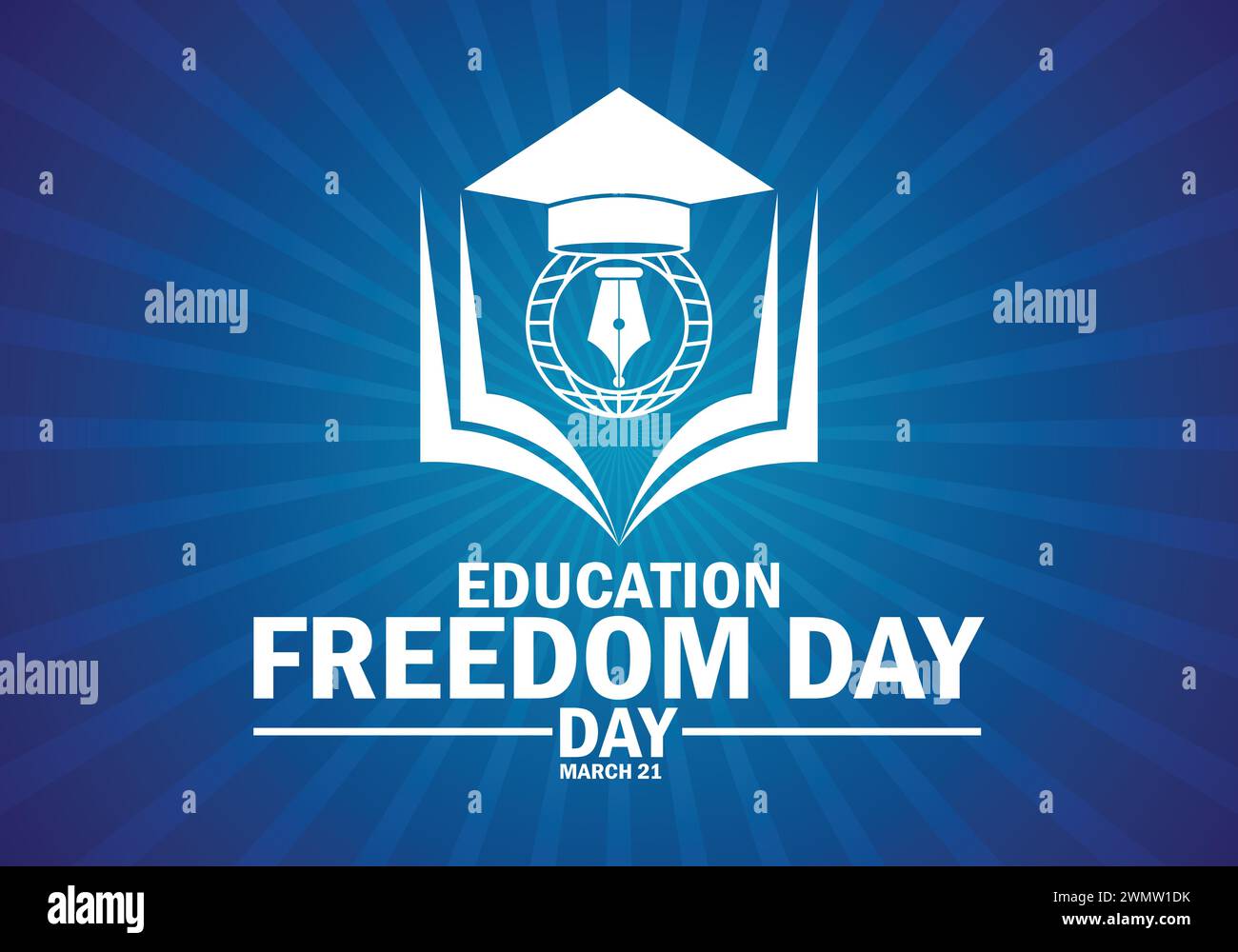 Journée de la liberté de l'éducation. Concept de vacances. Modèle pour fond, bannière, carte, affiche avec inscription de texte Illustration de Vecteur