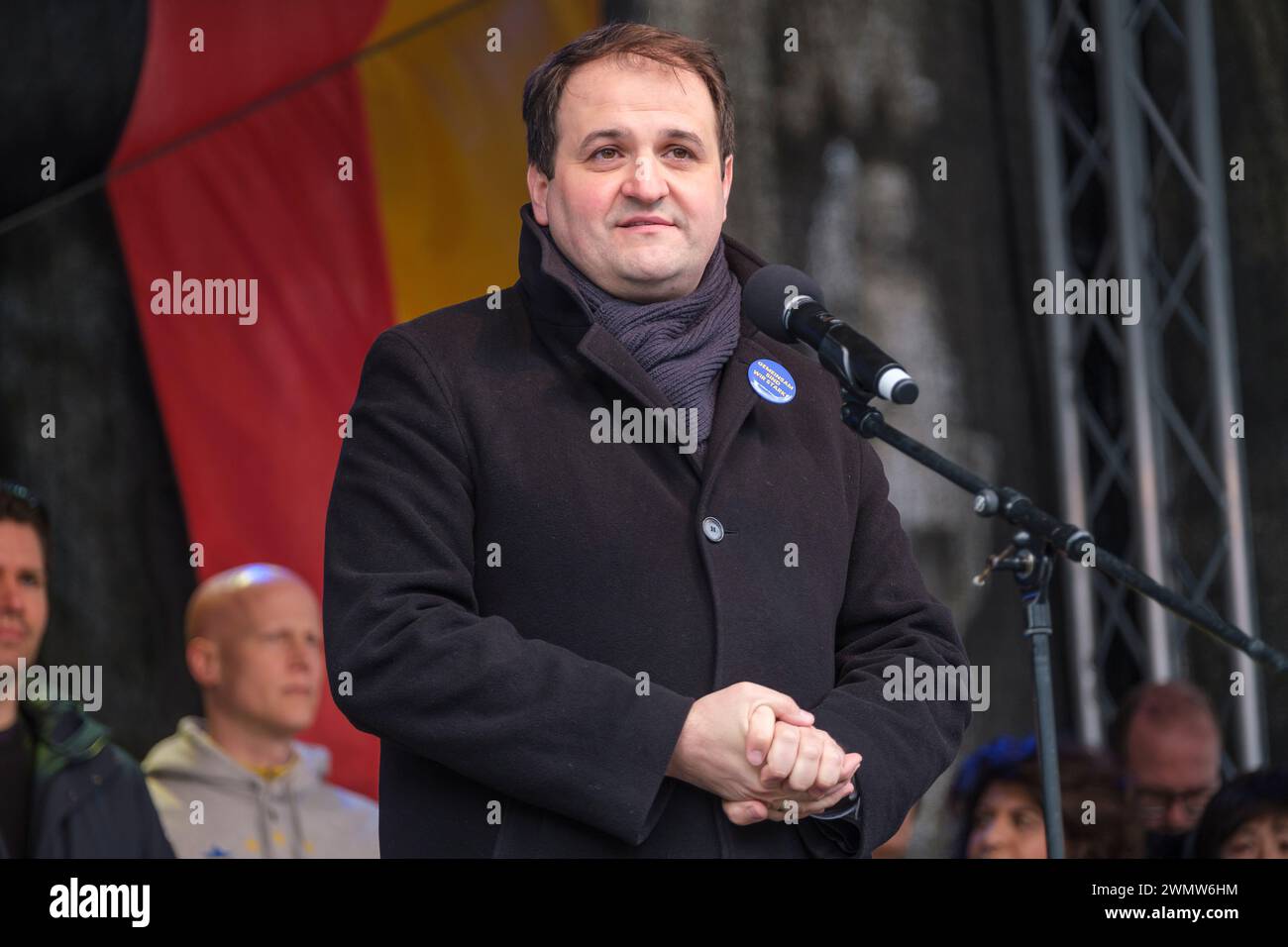 Le 24 février 2024 marque le deuxième anniversaire de la guerre d'agression russe contre l'Ukraine. Nathanaël Liminski (CDU), Banque D'Images