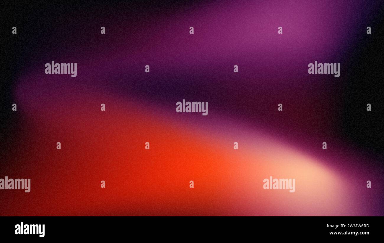 Un flash avec un dégradé rouge et violet. Fond coloré avec des éléments de flou et de bruit. Fond coloré avec l'illusion de l'espace Banque D'Images