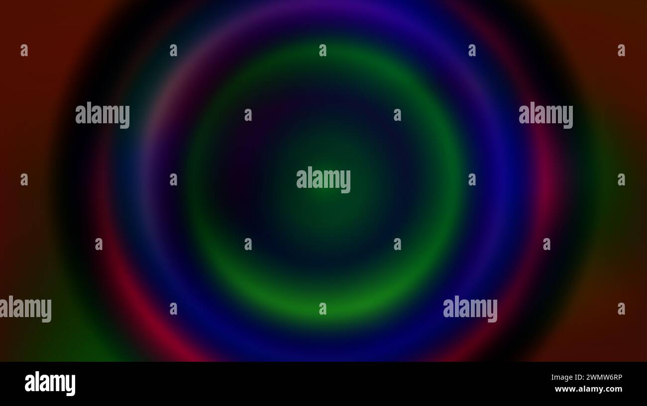 Un gradient circulaire avec des éléments flous et bruyants. L'illusion d'un espace dynamique Banque D'Images