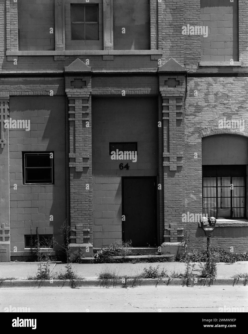 Détail du front sud-ouest. Vue nord-est - bâtiments commerciaux et industriels, Jackson Vinegar Company Warehouse, 64 main Street, Dubuque Banque D'Images