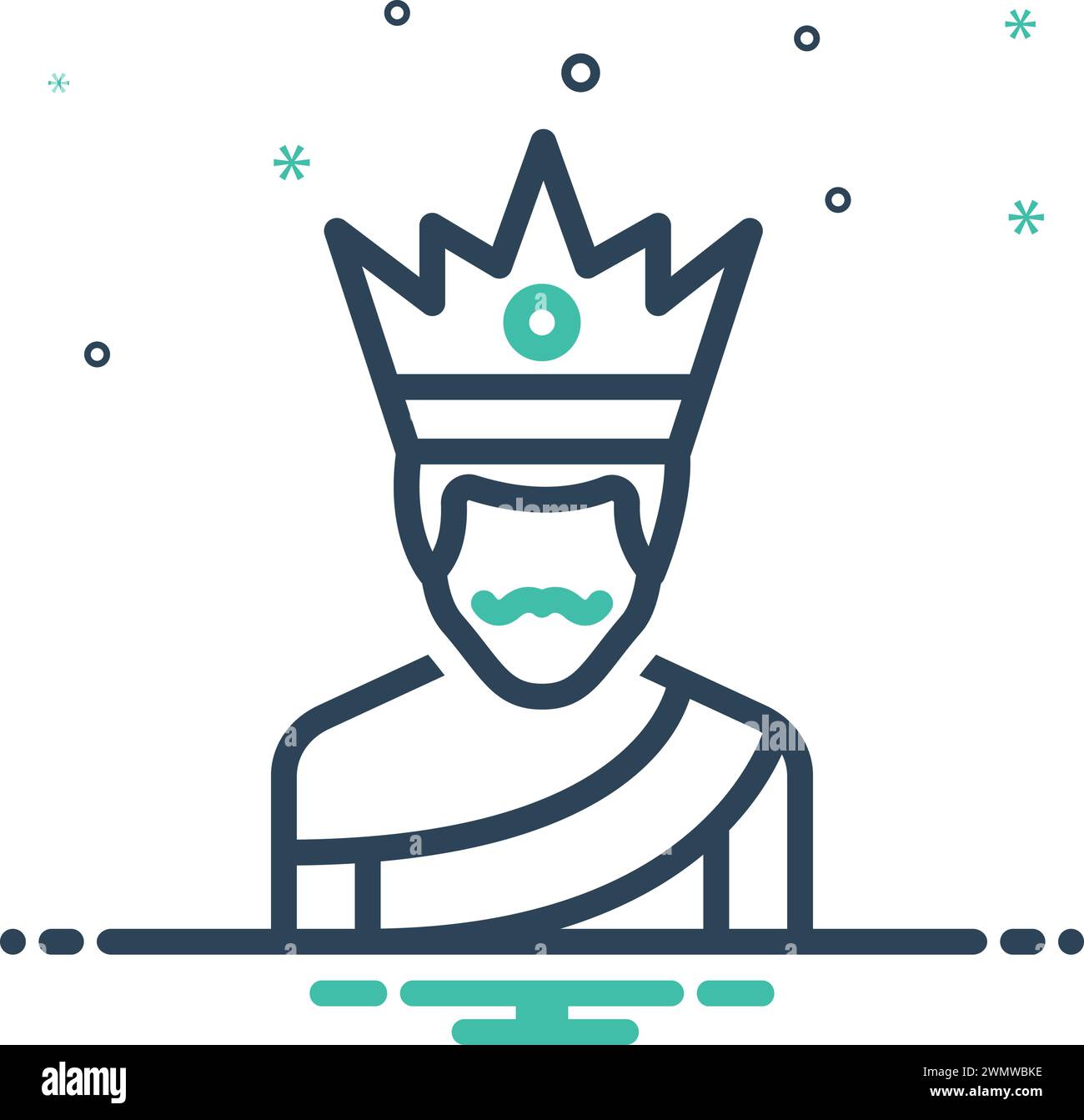 Icône pour duc, couronne, famille royale, prince Illustration de Vecteur