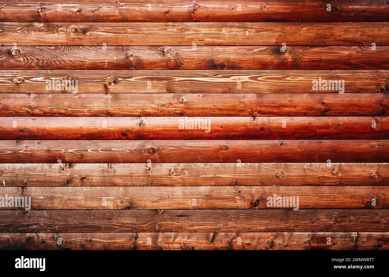 Mur de cabine en bois en rondins comme arrière-plan, vieille texture en bois Banque D'Images