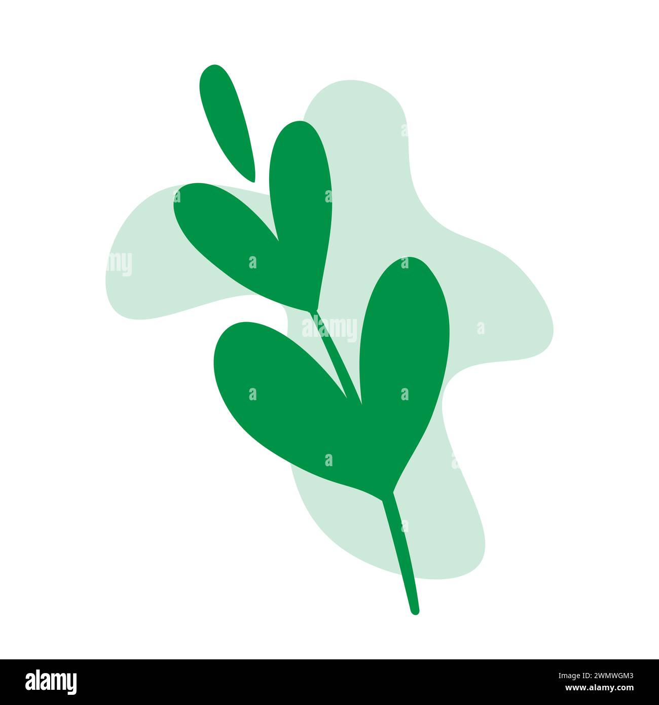 concept de conception d'illustration d'art de la plante de fond laisse des fleurs Illustration de Vecteur