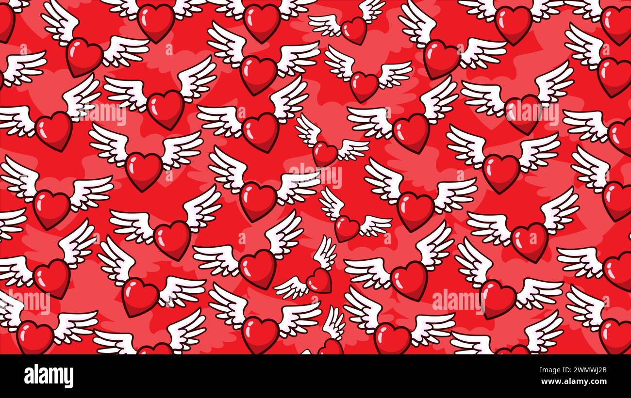 Icône d'illustration d'art logo symbole de jour de la saint-valentin amour romance février design coloré de swing amour Illustration de Vecteur