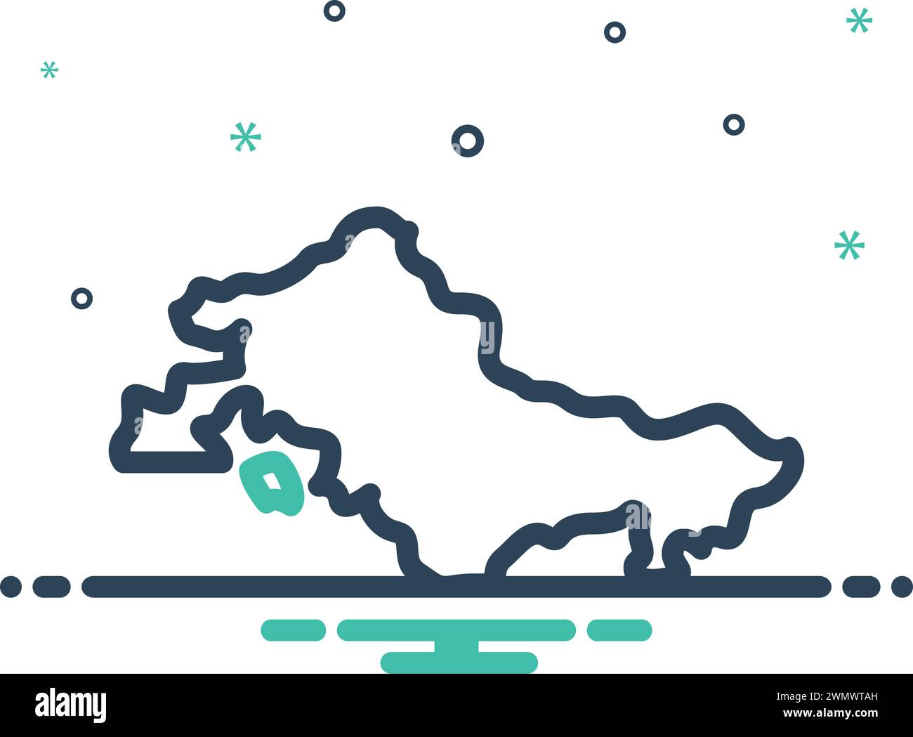 Icône pour honolulu,map Illustration de Vecteur