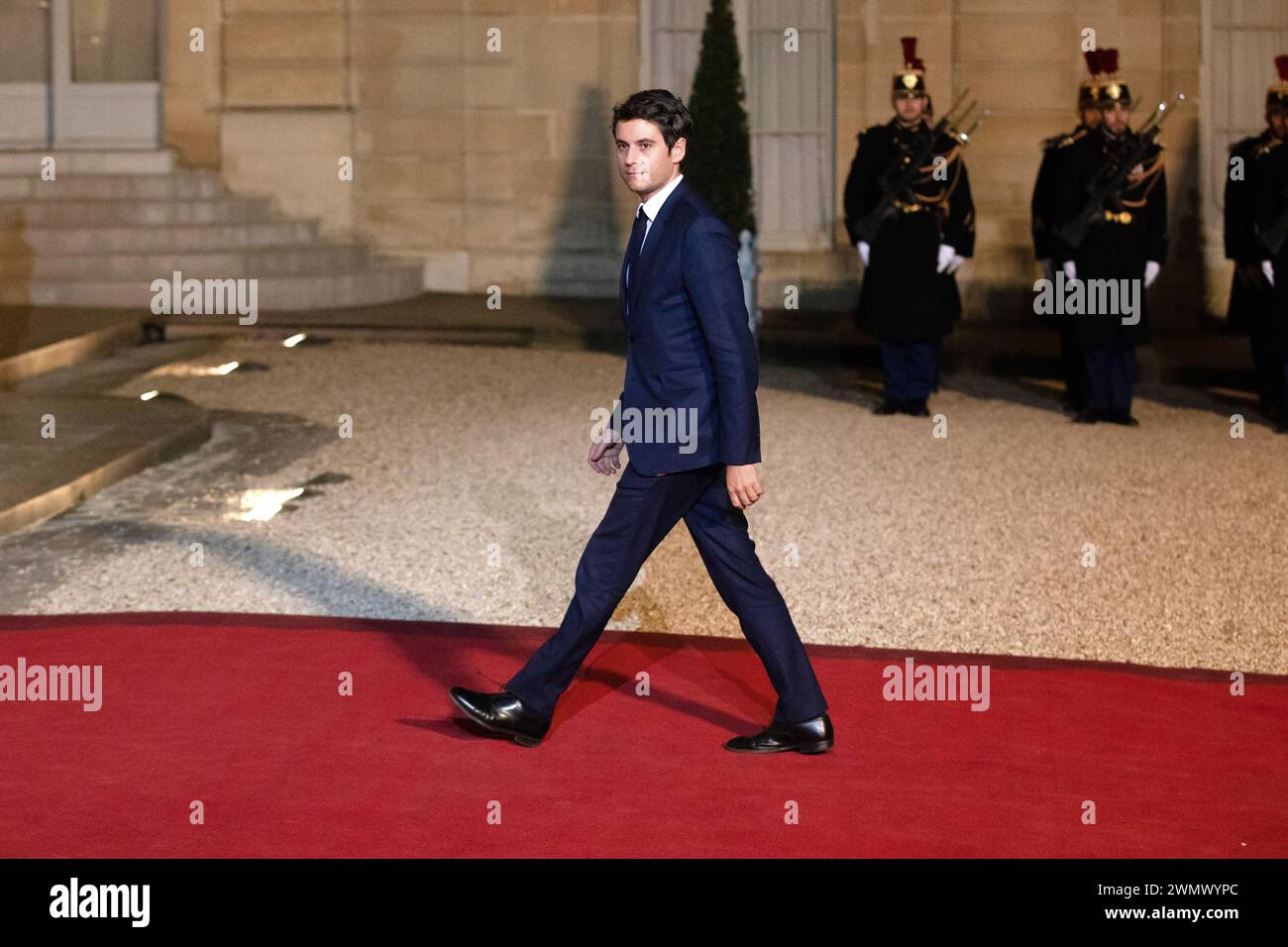 Paris, France, mardi 27 février 2024, M. Gabriel Attal, premier ministre, crédit François Loock / Alamy Live News Banque D'Images