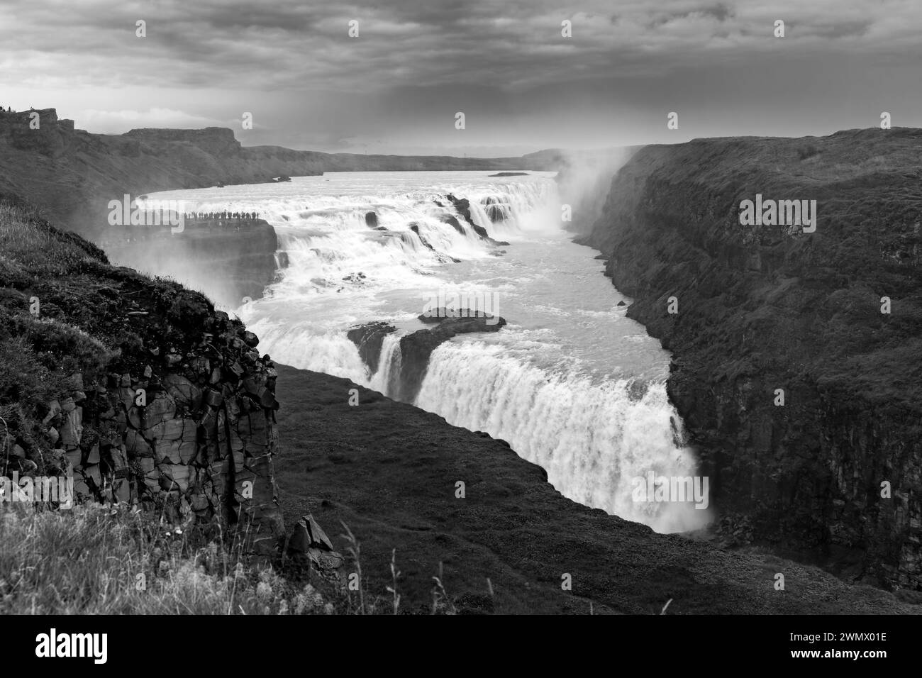 Cascade de Gullfoss, l'Islande Banque D'Images