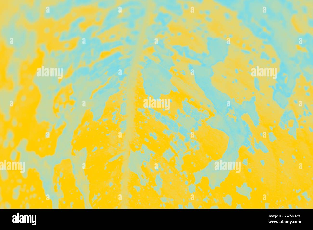 Fond abstrait turquoise turquoise citron jaune vif avec un motif à pois Banque D'Images