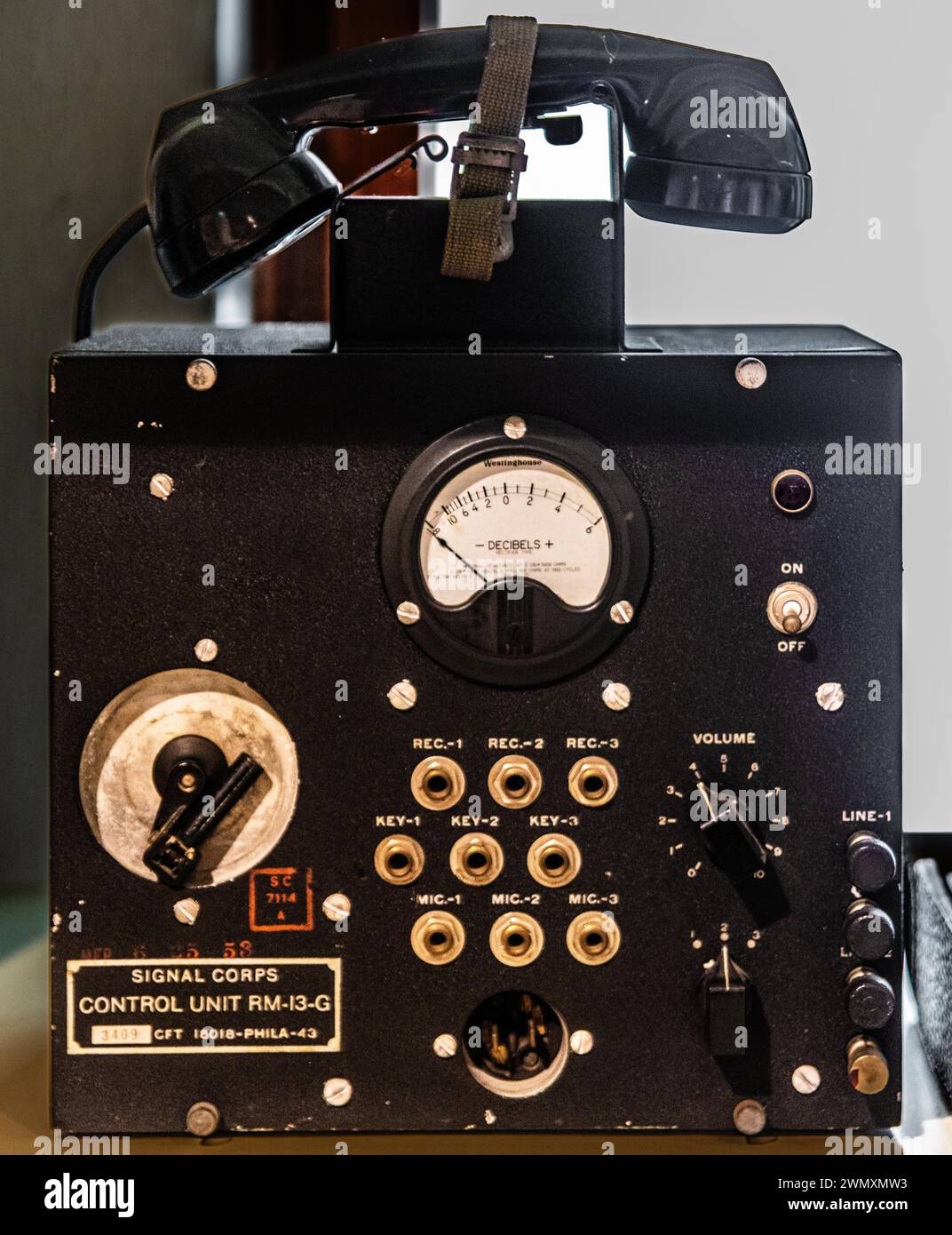 Téléphone radio individuel Mod.AN/PRC-6, musée militaire, ville planifiée avec disposition en forme d'étoile, Palmanaova, site du patrimoine mondial de l'UNESCO, Frioul Banque D'Images