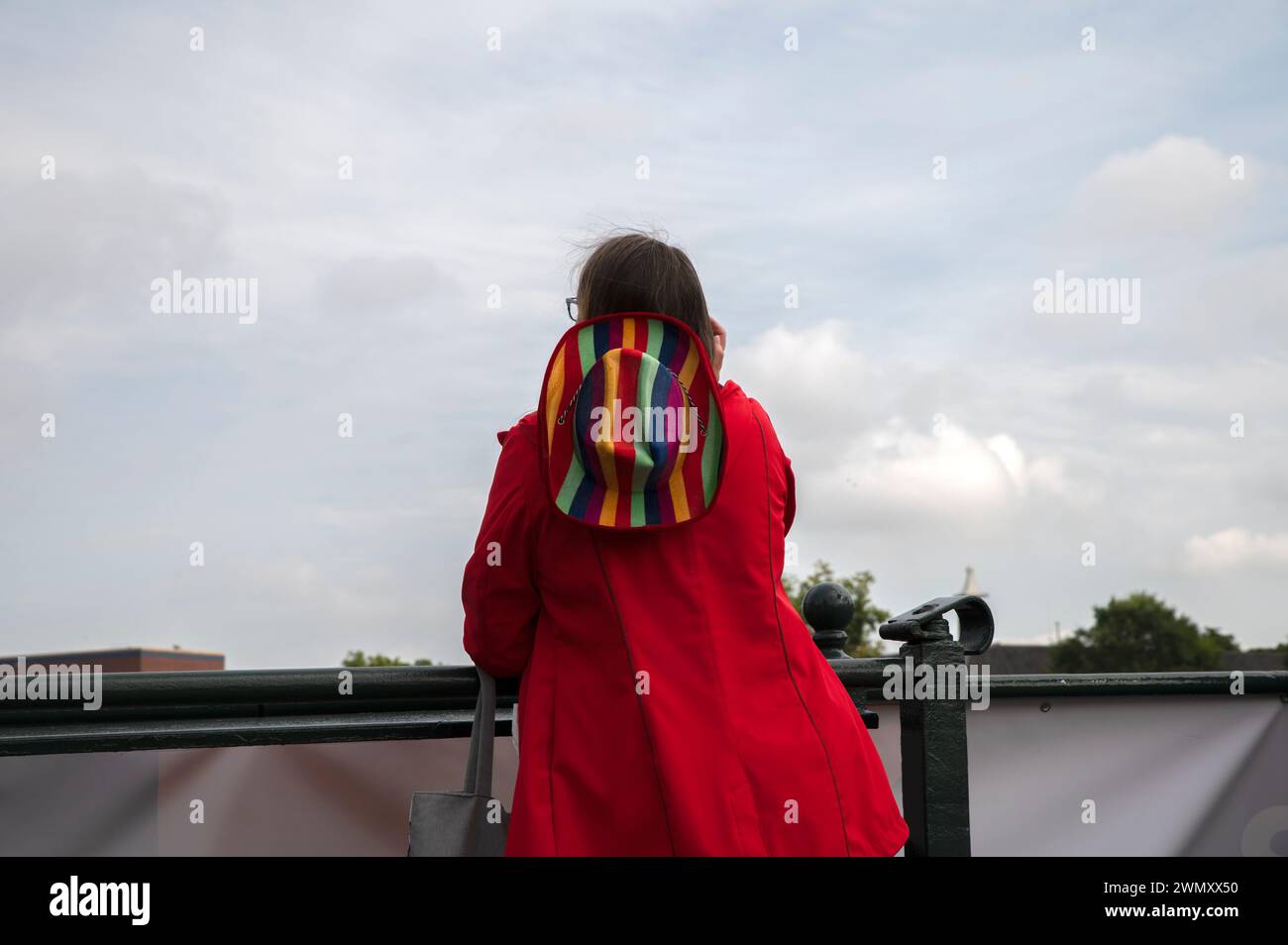 Femme au Gaypride à Amsterdam pays-Bas 5-8-2023 Banque D'Images