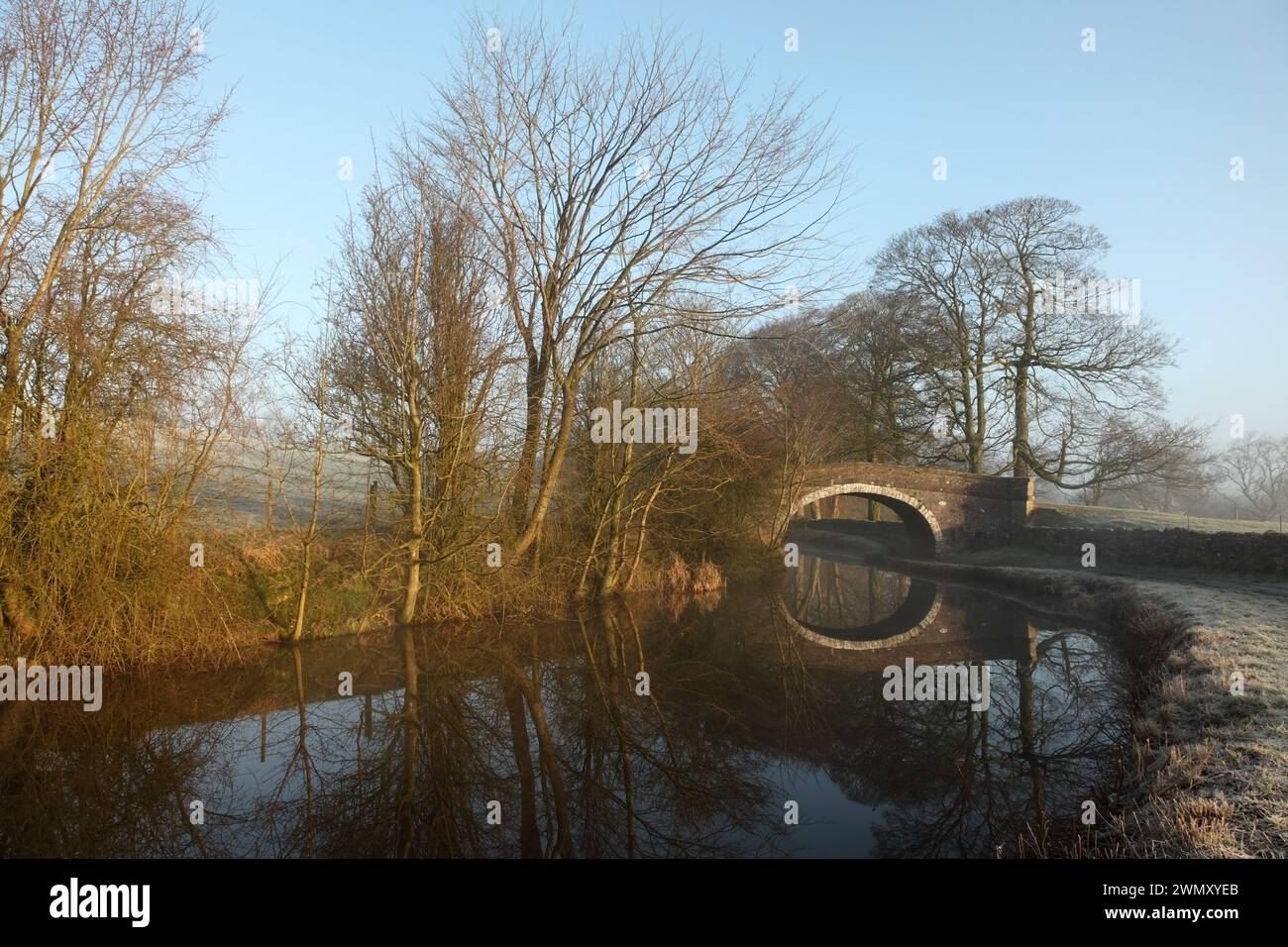 Newton Bridge (no 164) sur le canal Leeds-Liverpool près de Bank Newton, Gargrave, North Yorkshire. Banque D'Images