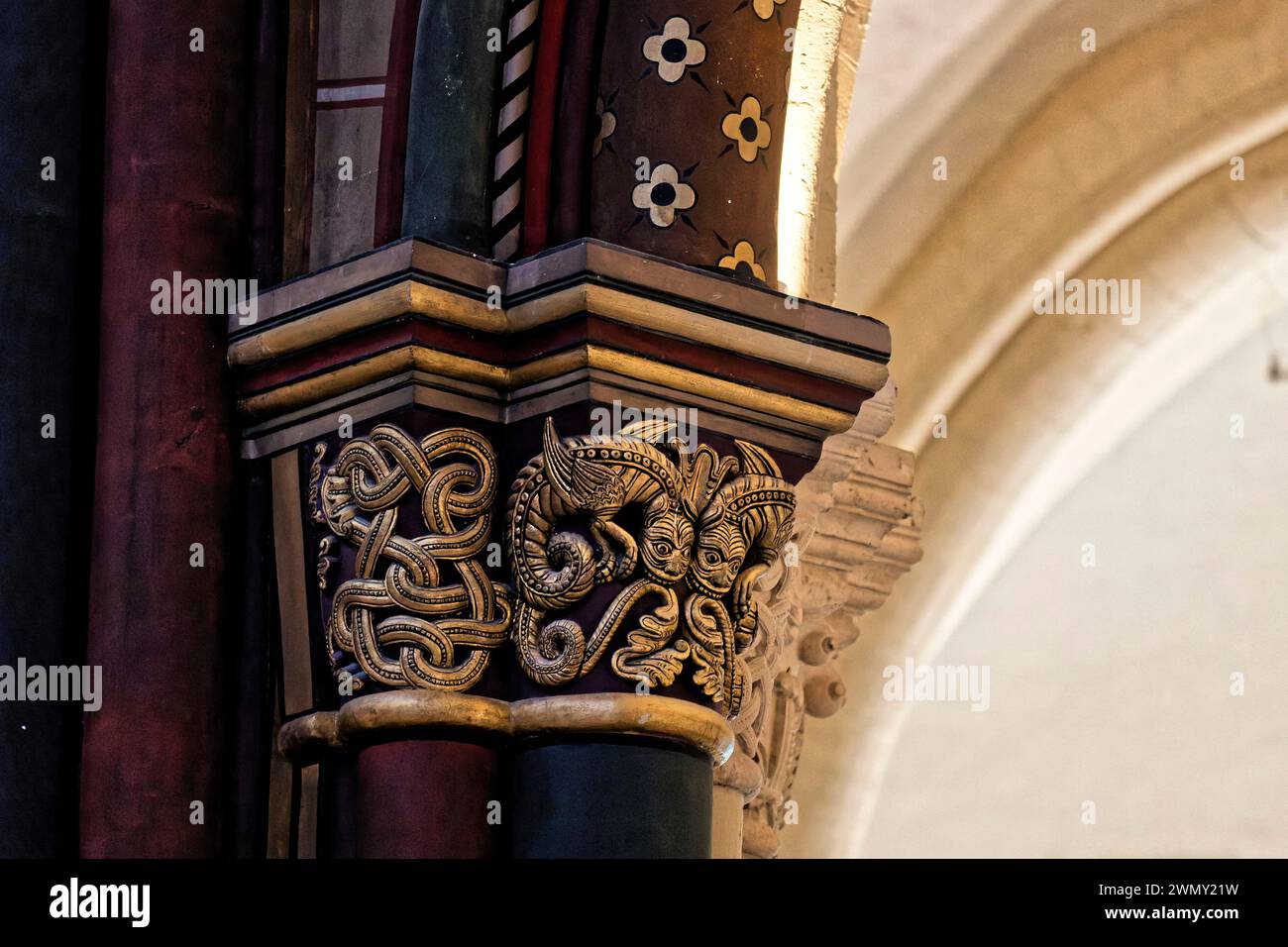 France, Paris, Musée des Arts et métiers, ancienne église Saint-Martin-des-champs, sculpture Banque D'Images