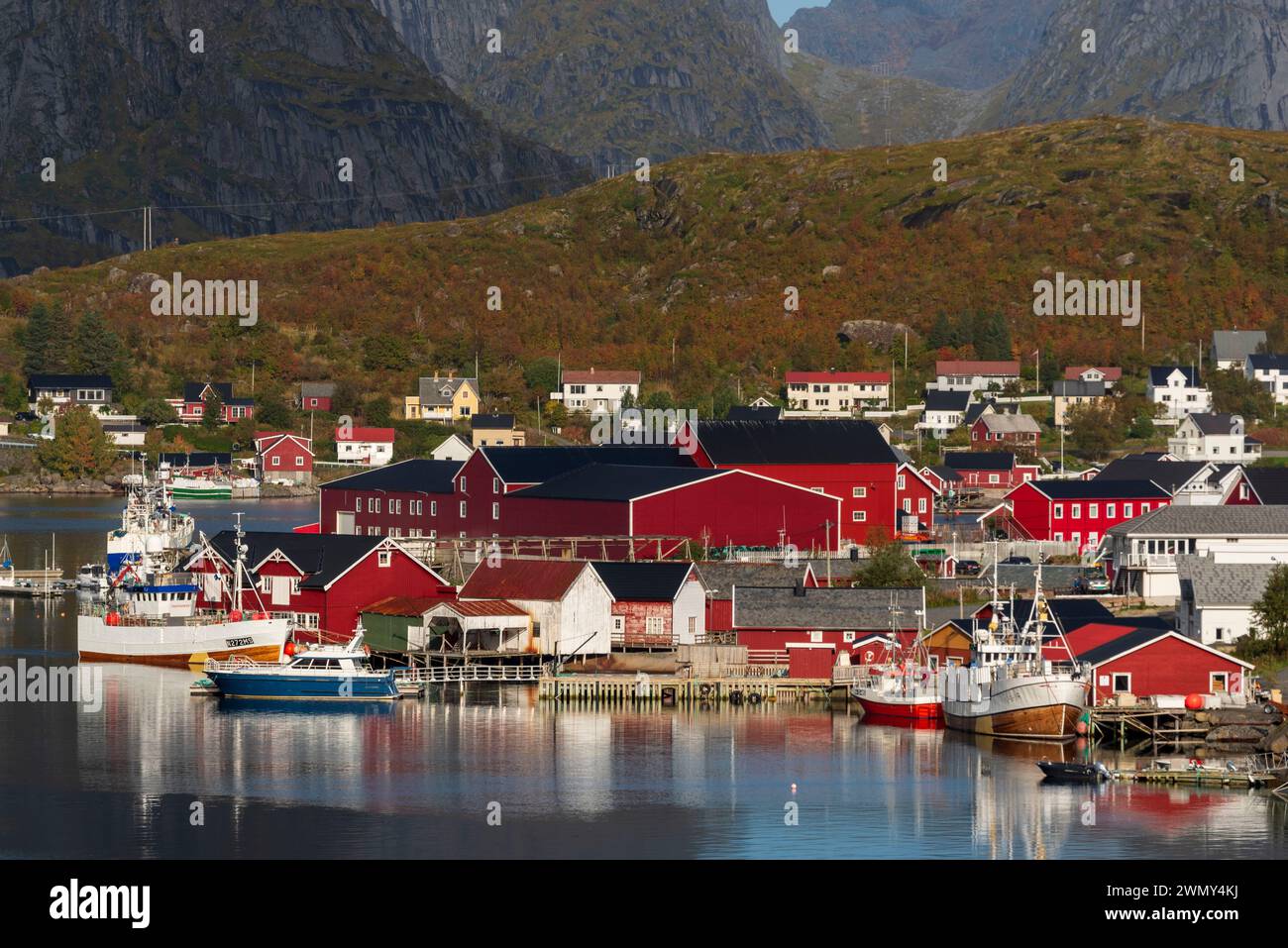 Norvège, Comté de Nordland, Îles Lofoten, Reine, Banque D'Images