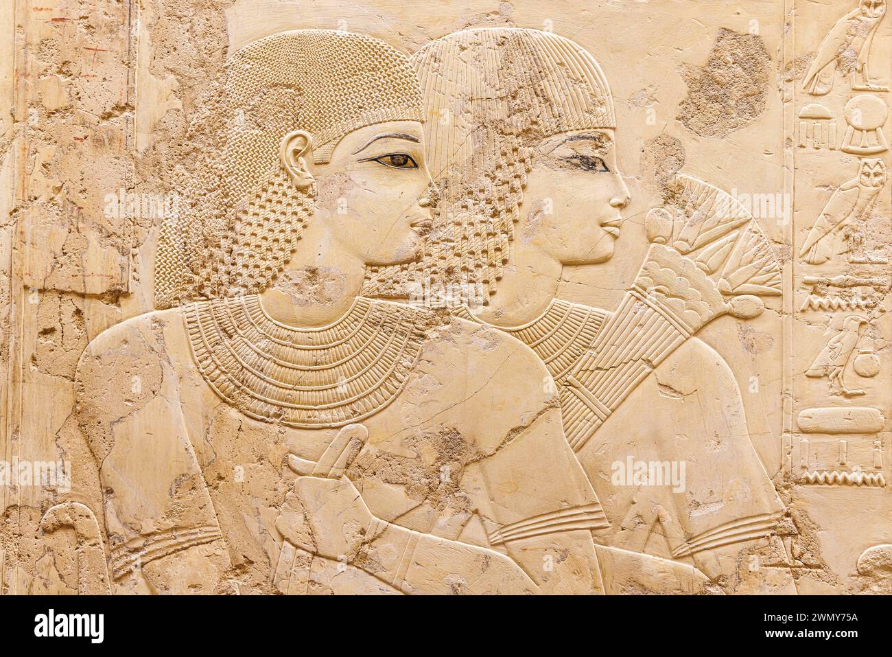 Egypte, Louxor, Thèbes antique avec sa nécropole classée au patrimoine mondial de l'UNESCO, vallée des nobles, Tombeau 55 de Ramose Banque D'Images