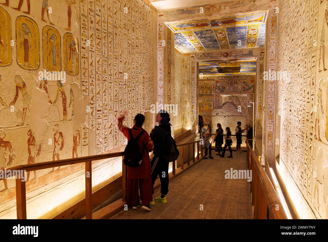 Egypte, Louxor, Thèbes antique avec sa nécropole classée au patrimoine mondial de l'UNESCO, vallée des rois, tombeau Ramsès IV Banque D'Images