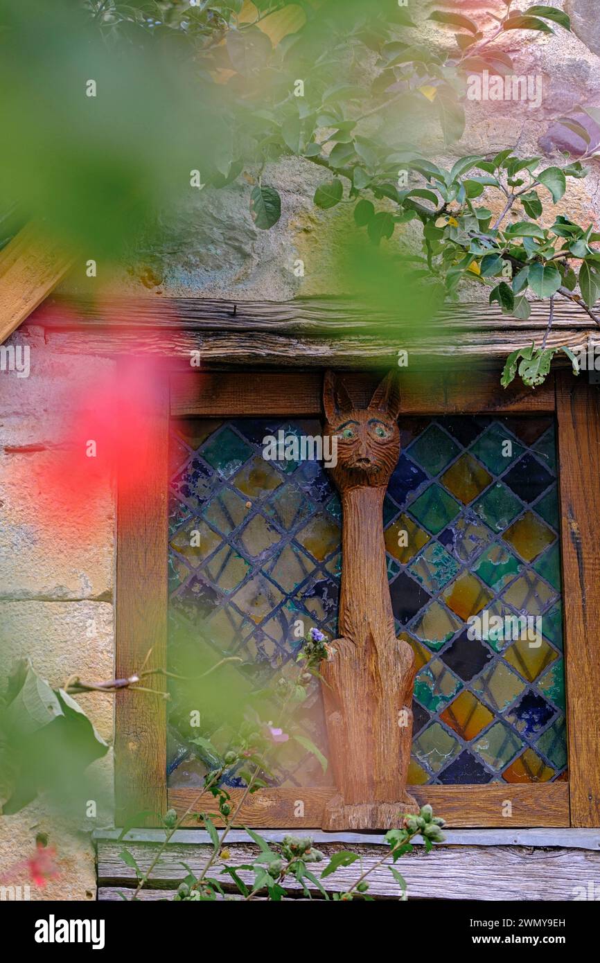 France, Aveyron, Sainte-Eulalie d'Olt, labellisé l'un des plus beaux villages de France, Banque D'Images