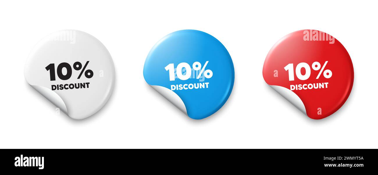 réduction de 10 %. Affiche de prix de l'offre de vente. Étiquettes de prix. Vecteur Illustration de Vecteur
