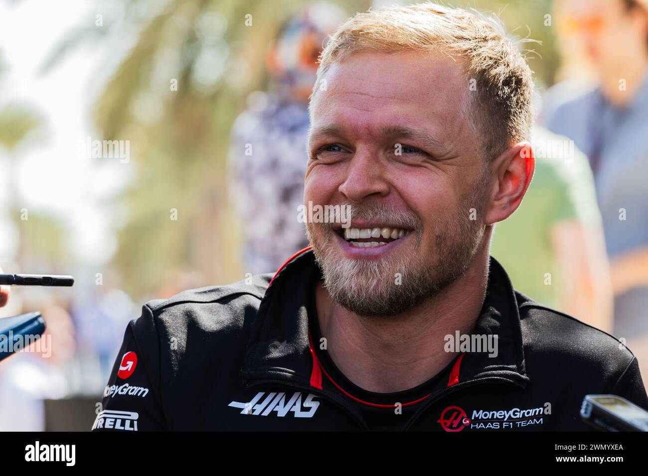 MANAMA, BAHREÏN, circuit international de Bahreïn, 28 février 2024 : Kevin Magnussen du Danemark et l'écurie MoneyGram Haas F1 Team lors du Grand Pr de formule 1 de Bahreïn Banque D'Images