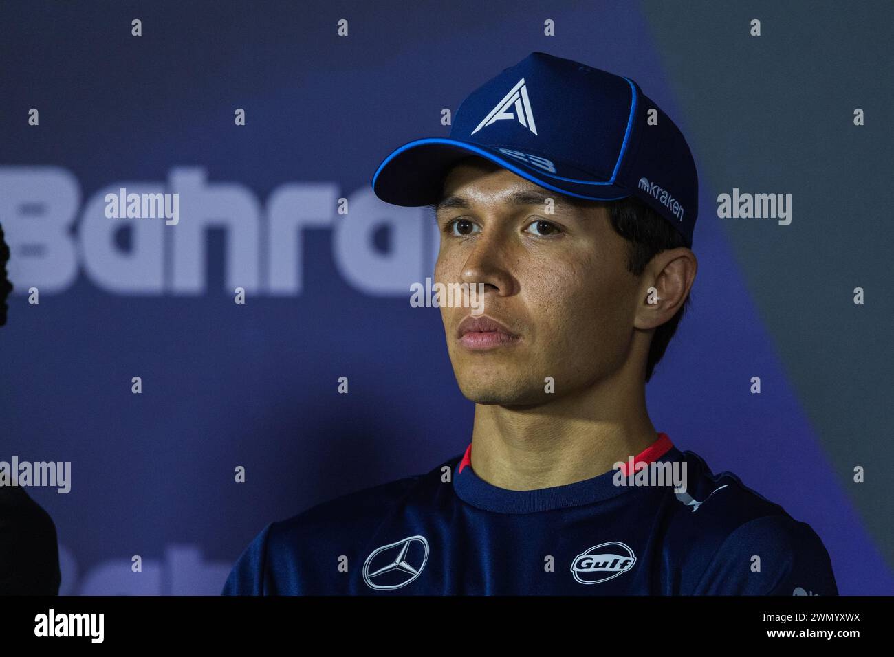 MANAMA, BAHREÏN, circuit international de Bahreïn, 28 février 2024 : Alexander Albon de Thaïlande et Williams Racing lors du Grand Prix de formule 1 de Bahreïn Banque D'Images