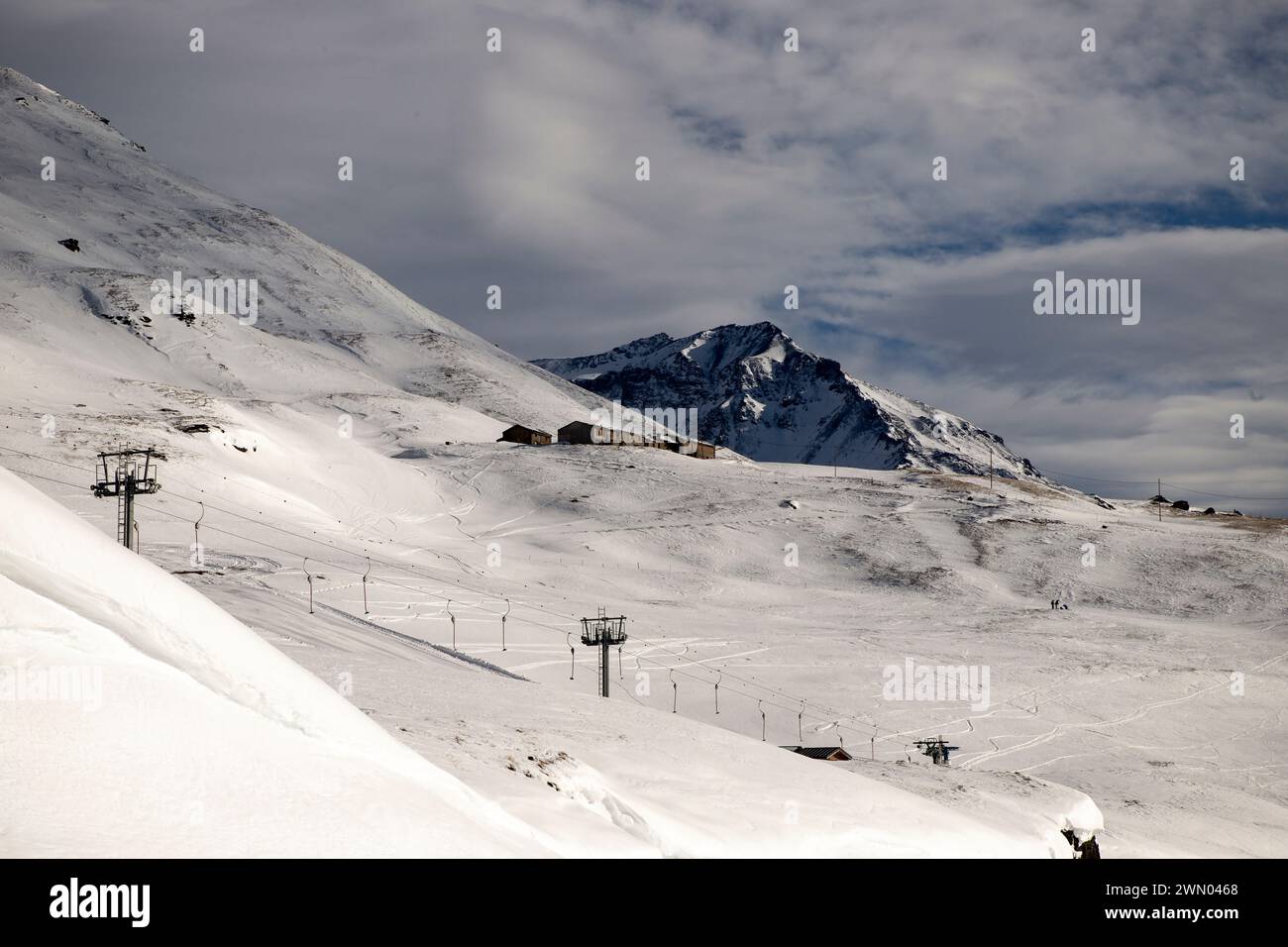 Vue sur le Mont-Cenis, un massif des Alpes françaises Banque D'Images