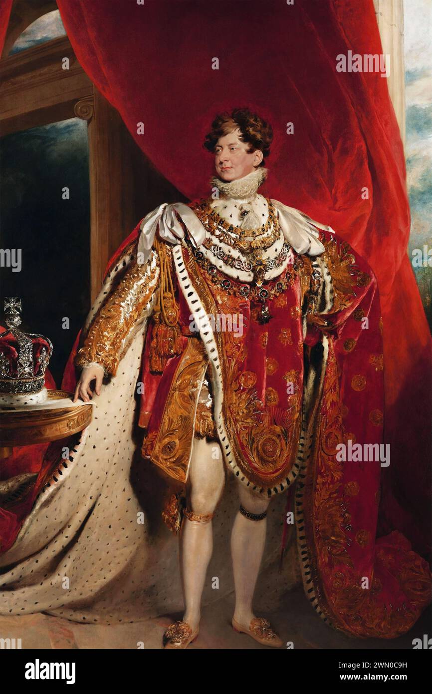 George IV. Portrait du couronnement du roi George IV par Sir Thomas Lawrence, 1821 Banque D'Images