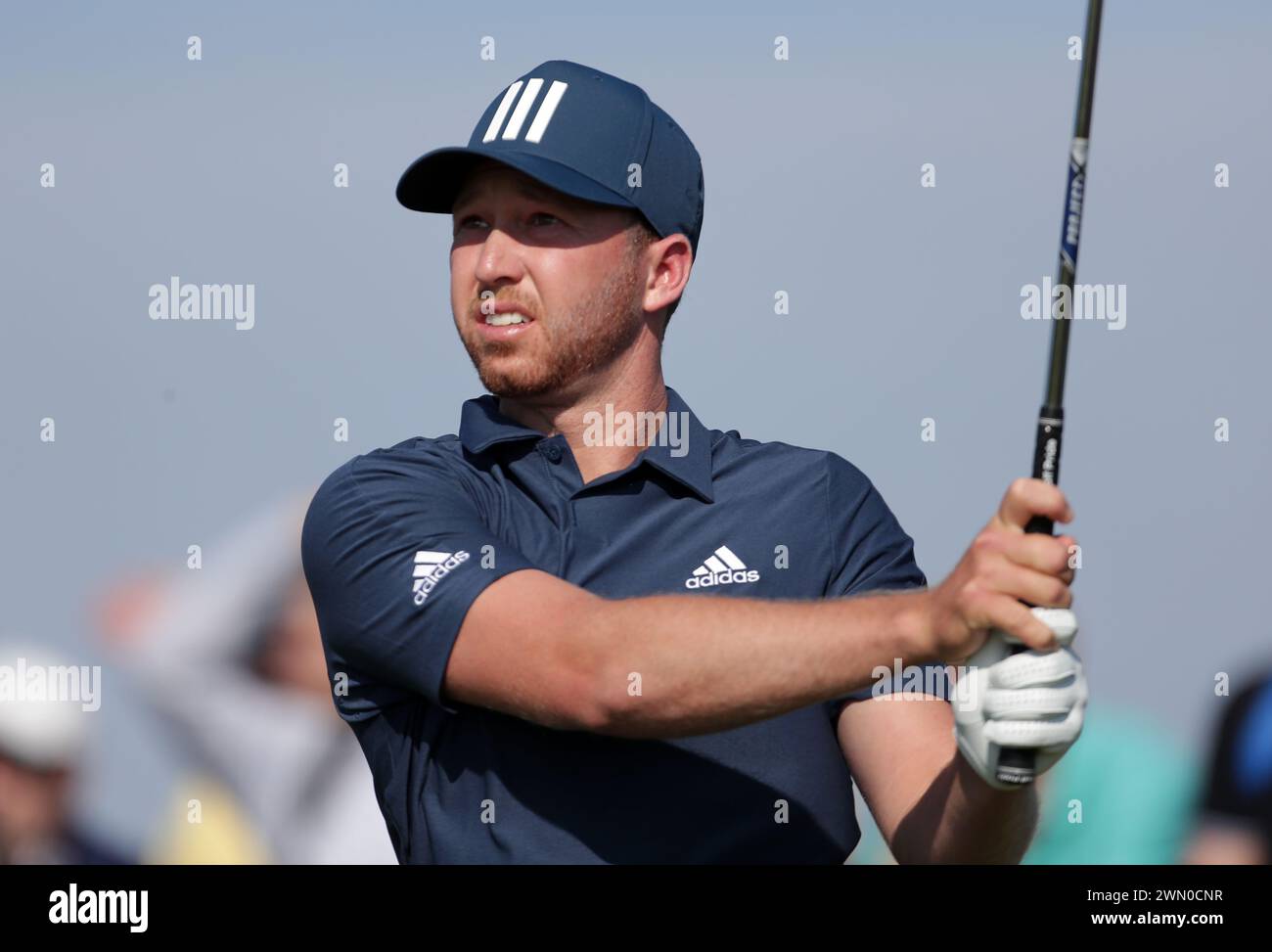 Photo du dossier datée du 15-07-2021 de Daniel Berger, qui se sent « parfait » en route vers le Florida Swing du PGA Tour après ce qu'il décrit comme une épreuve de blessures de deux ans. Date d'émission : mercredi 28 février 2024. Banque D'Images