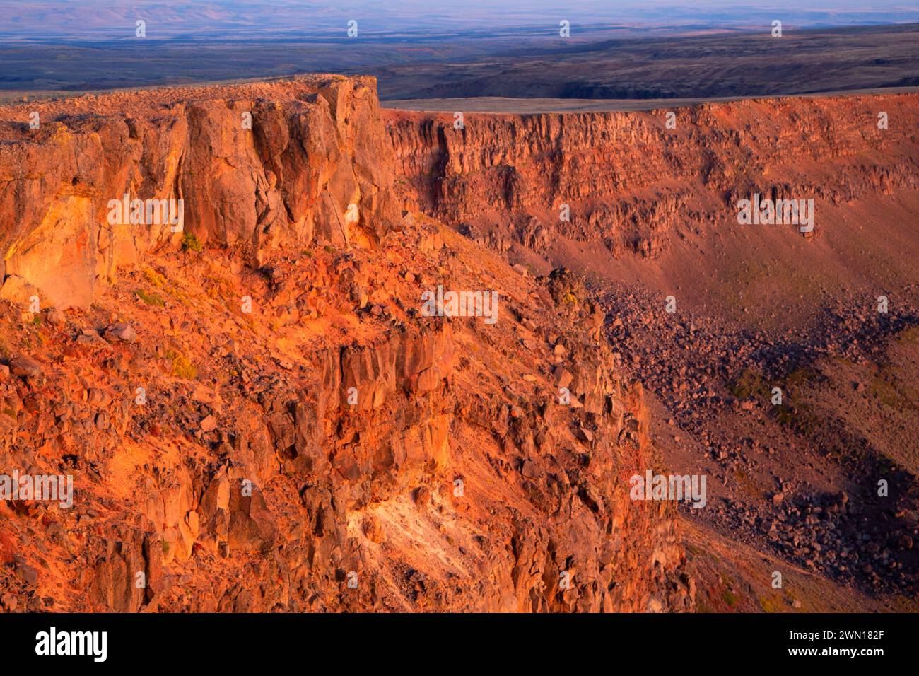 Falaises de Steens Mountain à East Rim Overlook, Steens Mountain Cooperative Management and protection Area, Steens Mountain Backcountry Byway, Oregon Banque D'Images