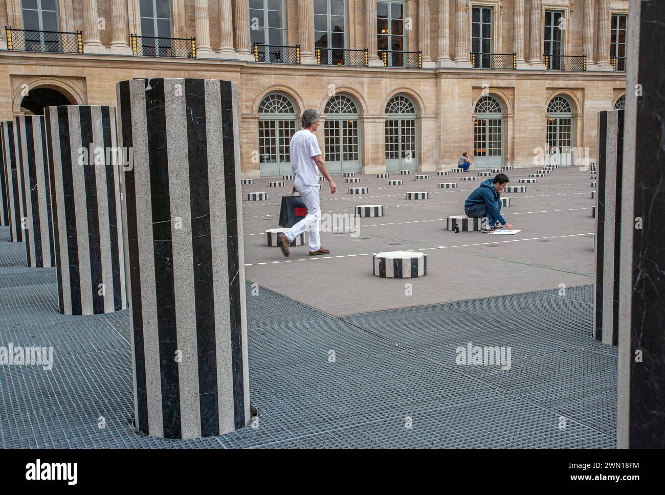 FRANCE / IIe-de-France/Paris/ Cour du Palais Royal. Banque D'Images