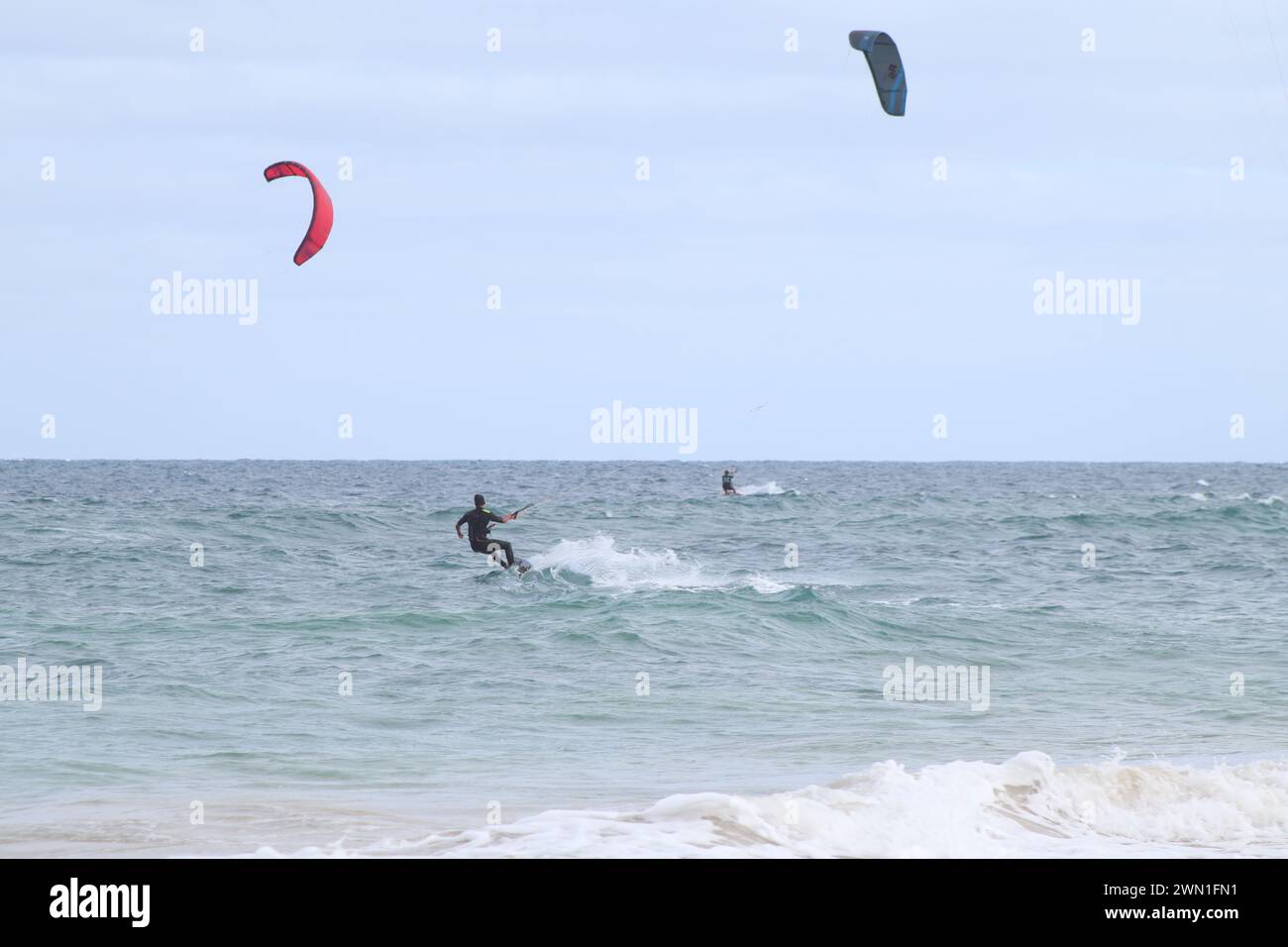 Journée de kite à la plage de kite Sal île Cap-Vert Banque D'Images